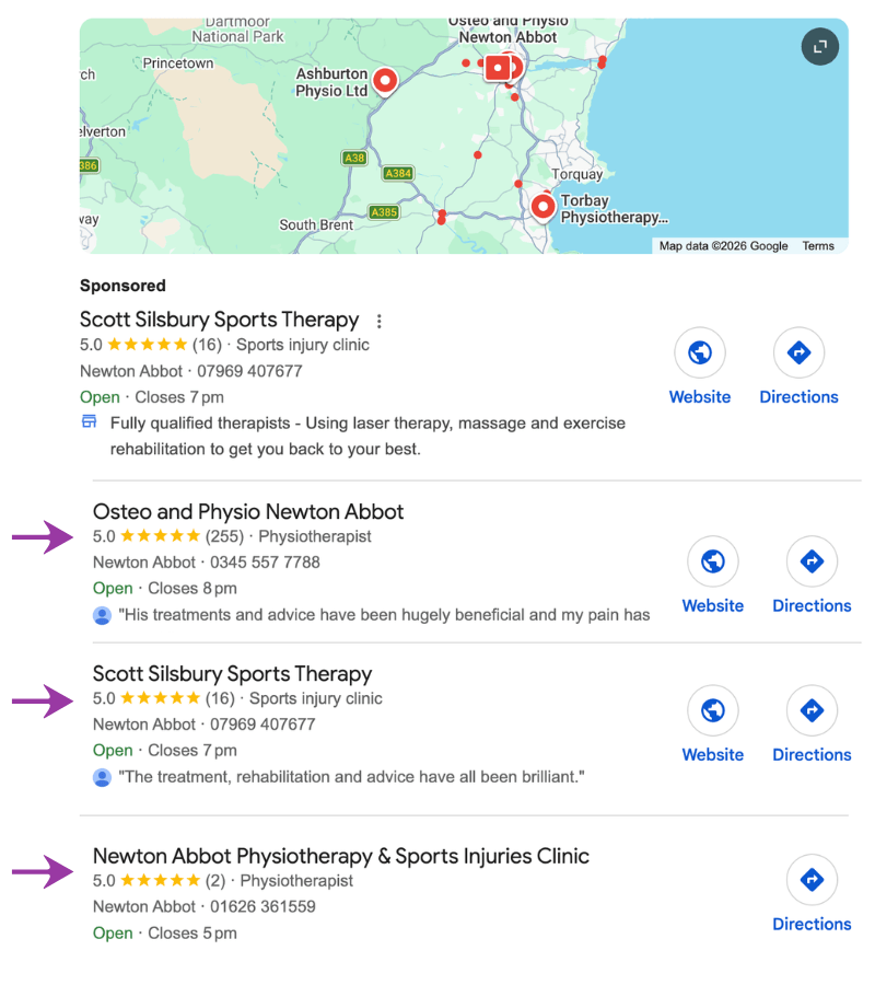 Google review ratings